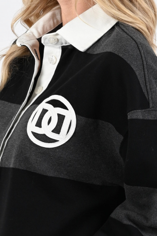 Deblon Renee rugby sweat Zwart