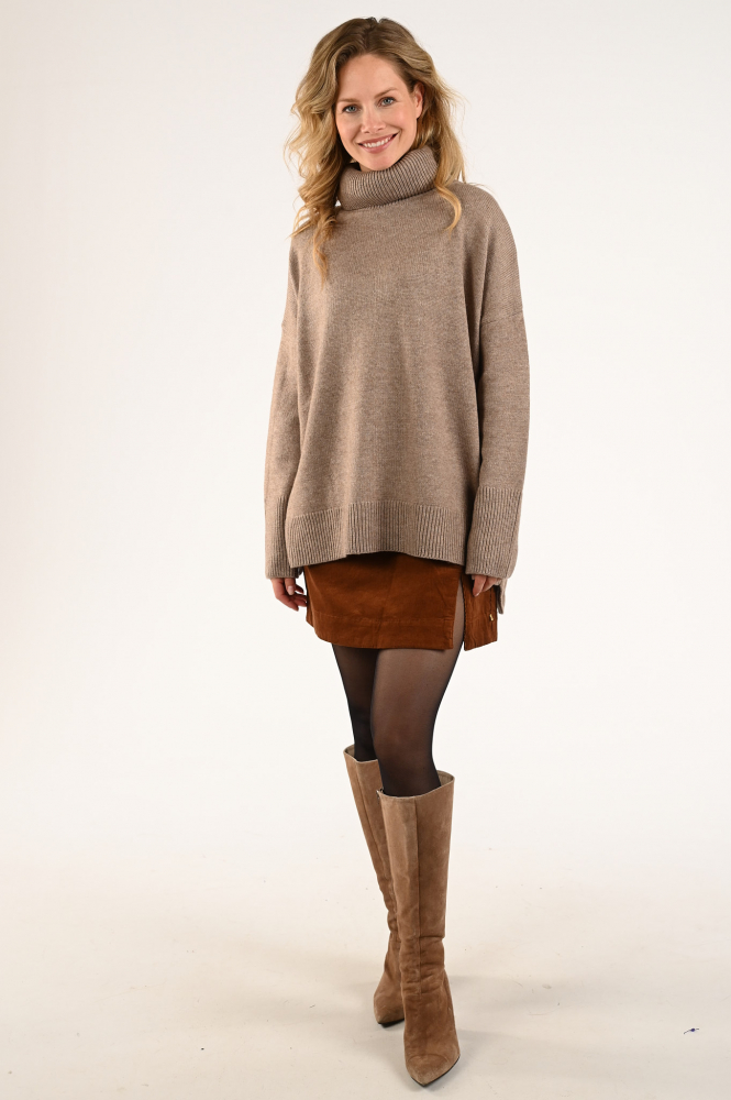 Co'couture maja roll neck Coltrui Bruin