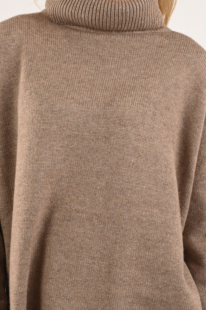 Co'couture maja roll neck Coltrui Bruin