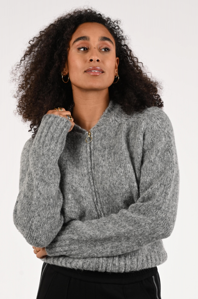 By-Bar Jonas zipp Vest Grijs