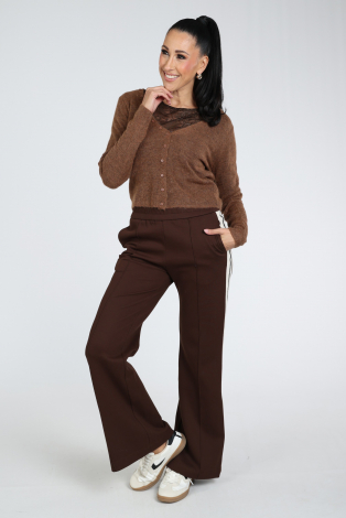 Aimée the label Haarlem Cardigan Bruin