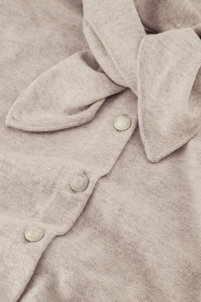 Studio Anneloes Axelle scarf cardiga Vest Beige