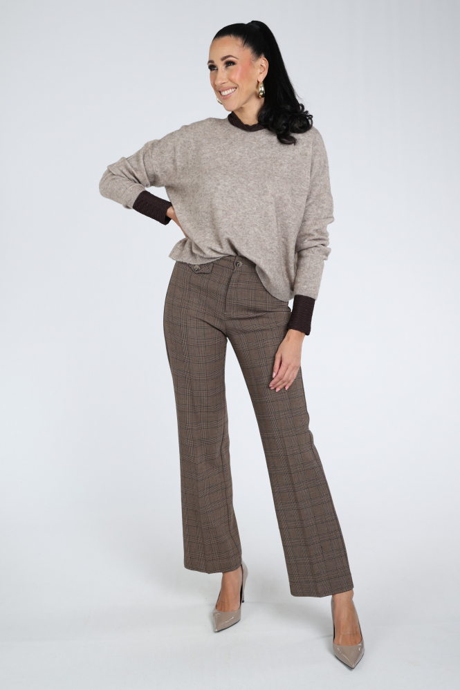 Knit-Ted ninette 262p033 Vest Bruin