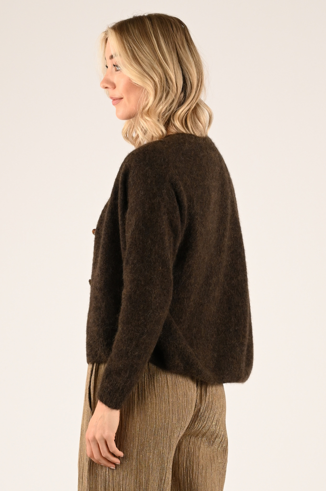 By-Bar liv cardigan Vest Bruin