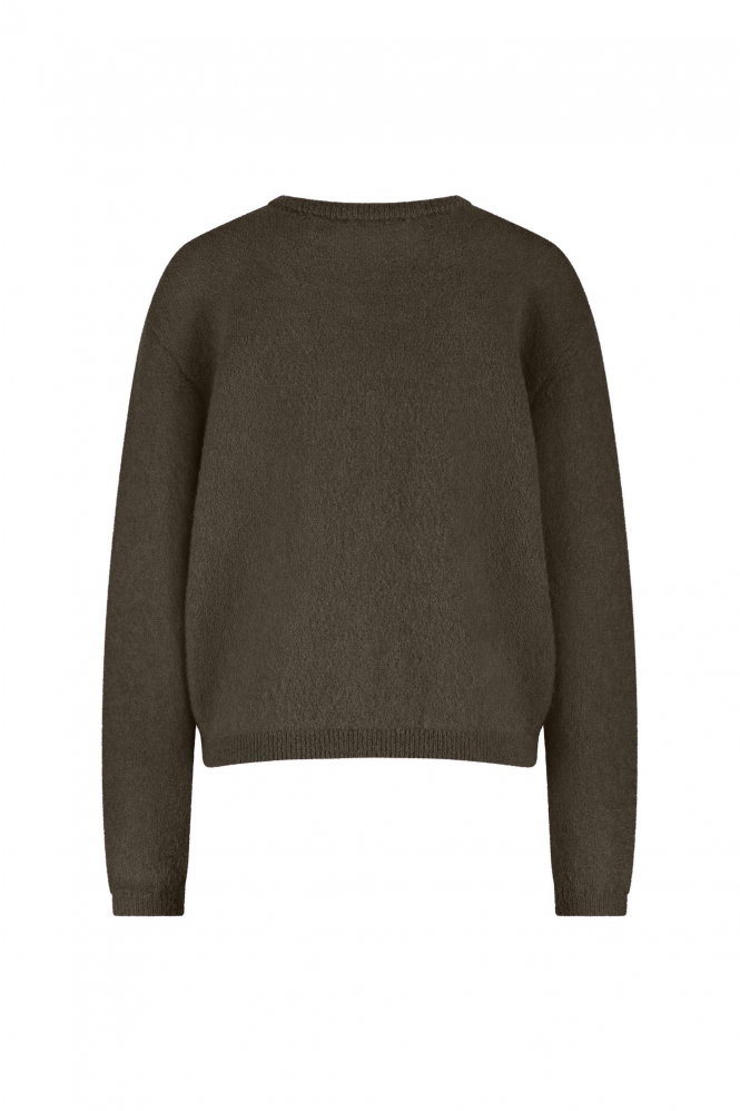 Studio Anneloes Bibi mohair cardigan Vest Groen