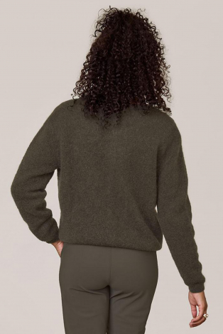 L.O.E.S. by Studio Anneloes Bibi mohair cardigan Groen