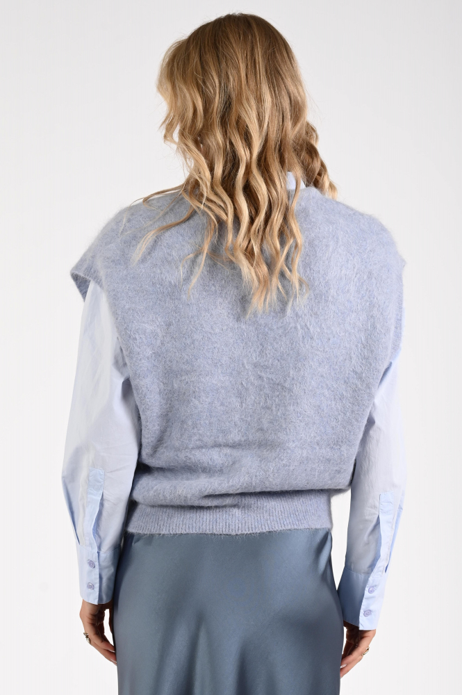 Knit-Ted Constanze Vest Blauw