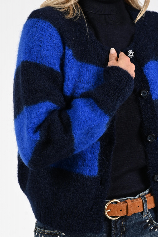 By-Bar Sian stripe Vest Blauw