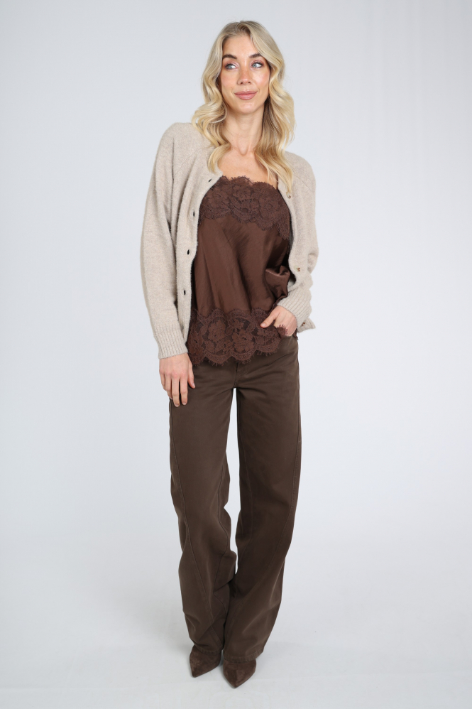 Moscow Lace 124-04 Top Bruin