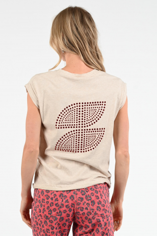 By-Bar Thelma dots top Beige