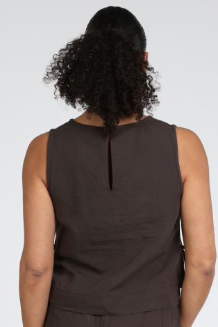 Neo Noir Svetlana linen top Bruin