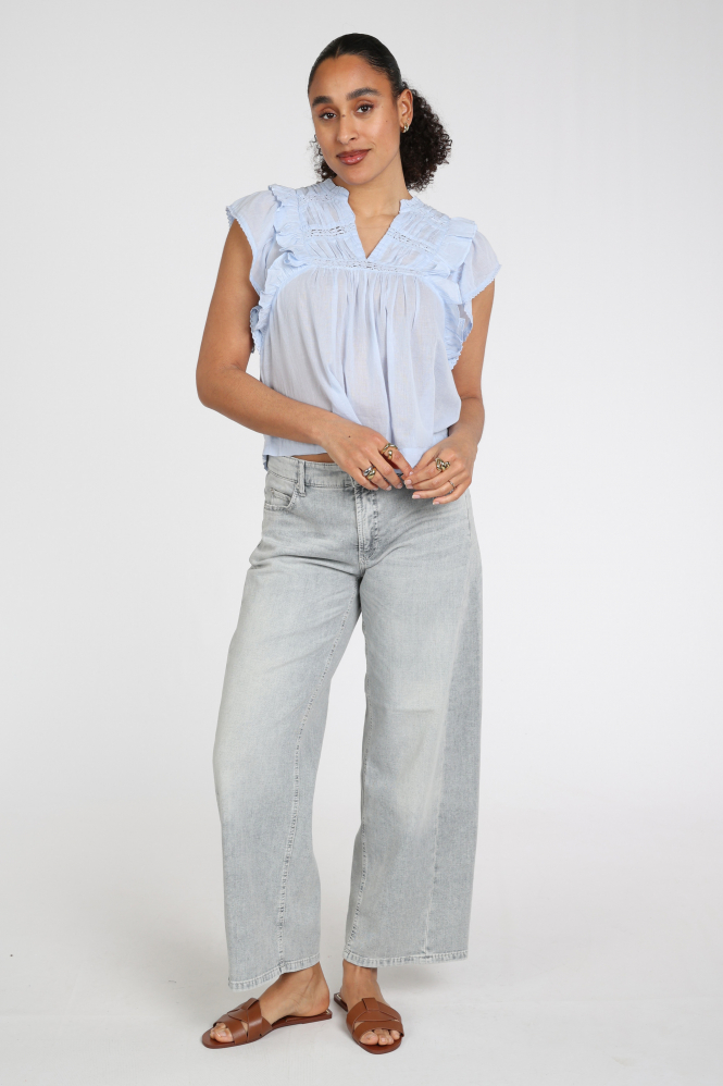 Neo Noir Jayla S Voile top Top Blauw