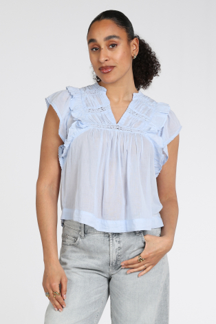 Neo Noir Jayla S Voile top Blauw