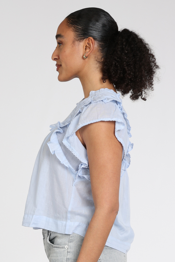 Neo Noir Jayla S Voile top Top Blauw