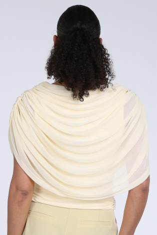 Neo Noir Cottuna Drapy Mesh top Geel