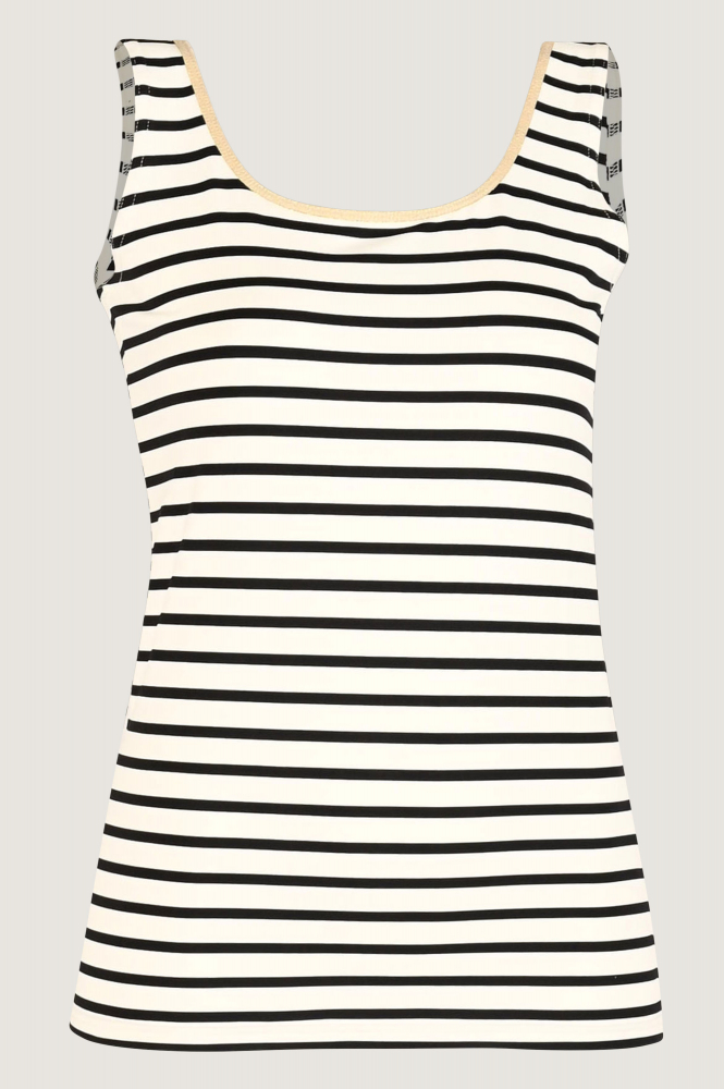 Nukus Juba Singlet Stripe Top Beige
