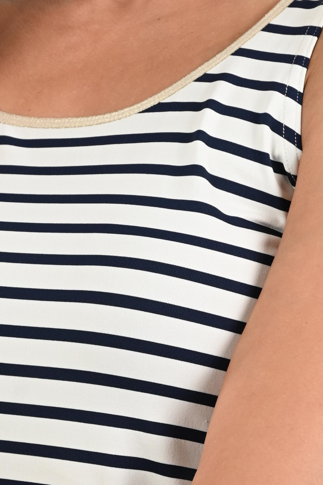 Nukus Juba stripe Top Blauw