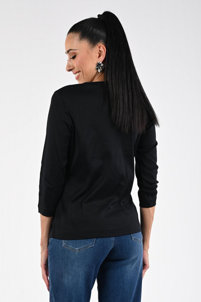 Efixelle 330008 T-shirt driekwart mouw Zwart