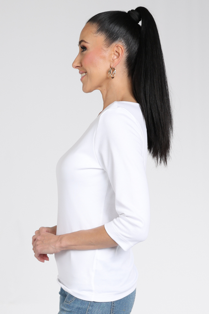 Zaida 346000 T-shirt driekwart mouw Wit