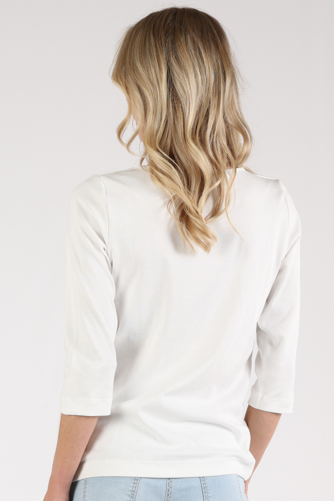 Zaida 346000 T-shirt driekwart mouw Wit