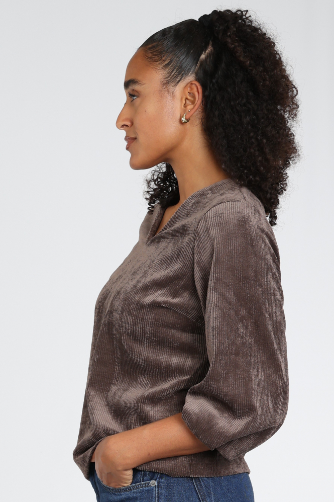 Geisha 63720-20 T-shirt driekwart mouw Bruin