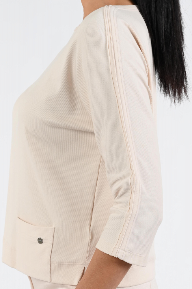 Marccain additions AA 48.34 J50 T-shirt driekwart mouw Beige