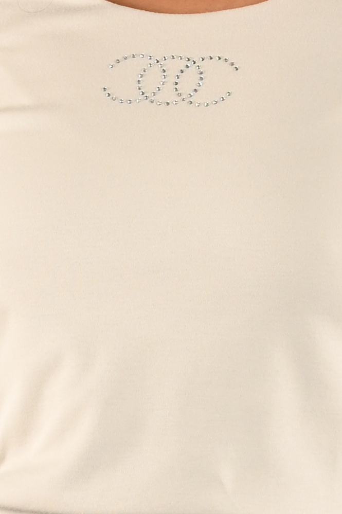 Efixelle 290405 T-shirt driekwart mouw Beige