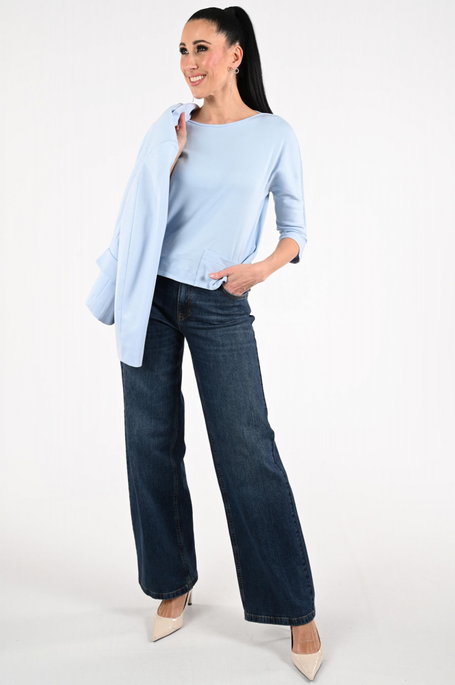 Marc Cain AA 48.34 J50 T-shirt driekwart mouw Blauw