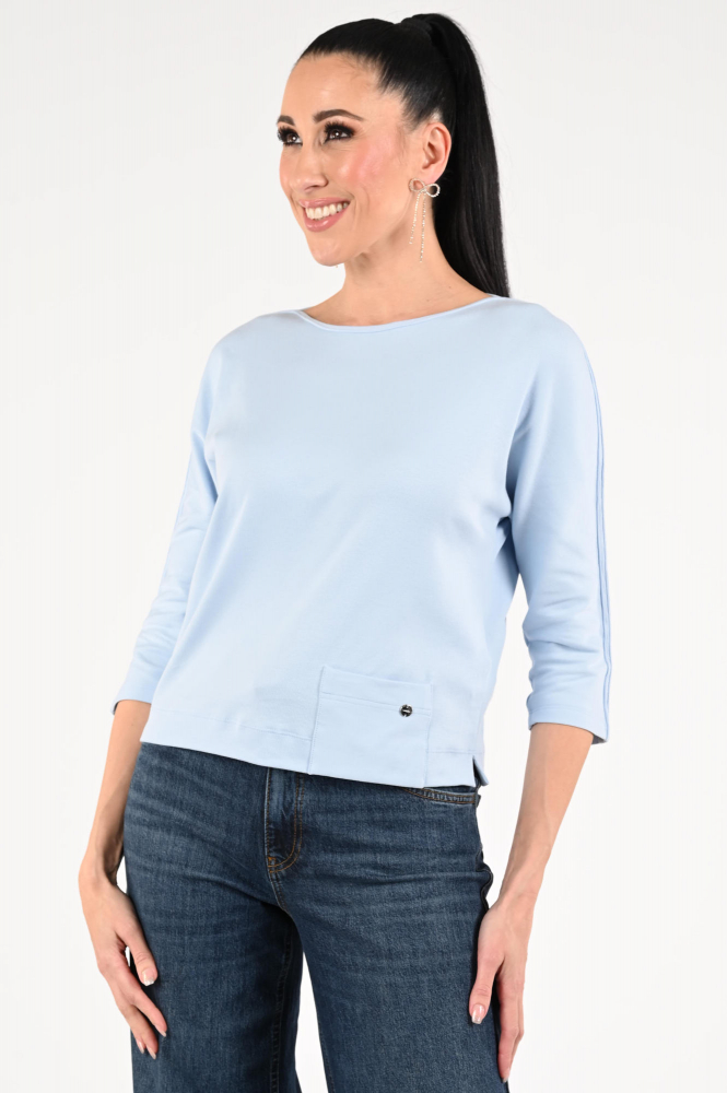 Marc Cain AA 48.34 J50 T-shirt driekwart mouw Blauw