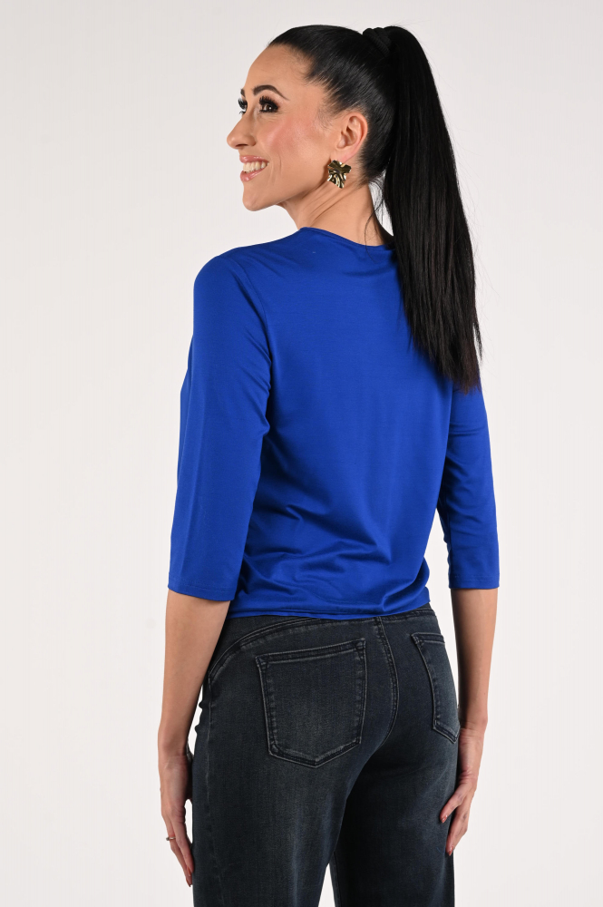 Frank walder 722426 T-shirt driekwart mouw Blauw