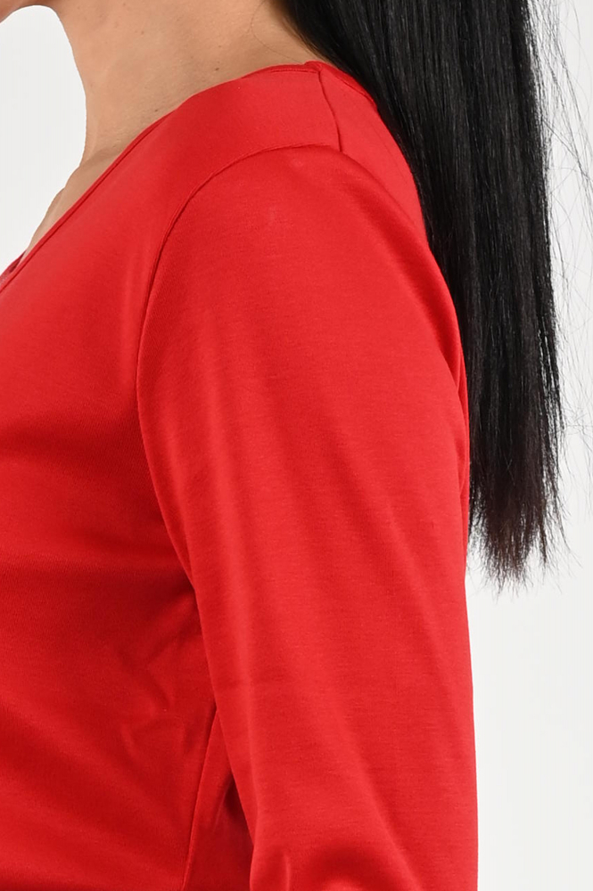 Efixelle 330008 T-shirt driekwart mouw Rood