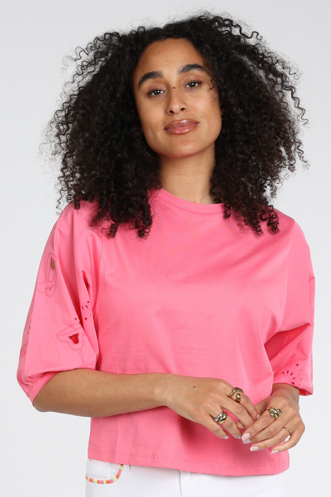Marc Cain AS 48.63 J84 T-shirt driekwart mouw Roze