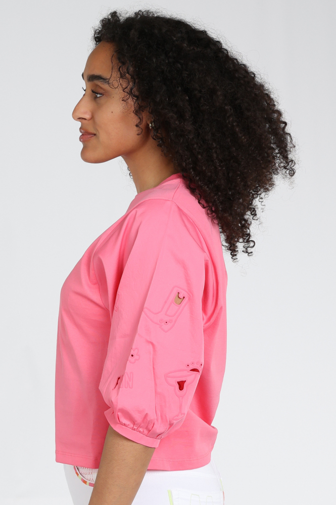 Marc Cain AS 48.63 J84 T-shirt driekwart mouw Roze