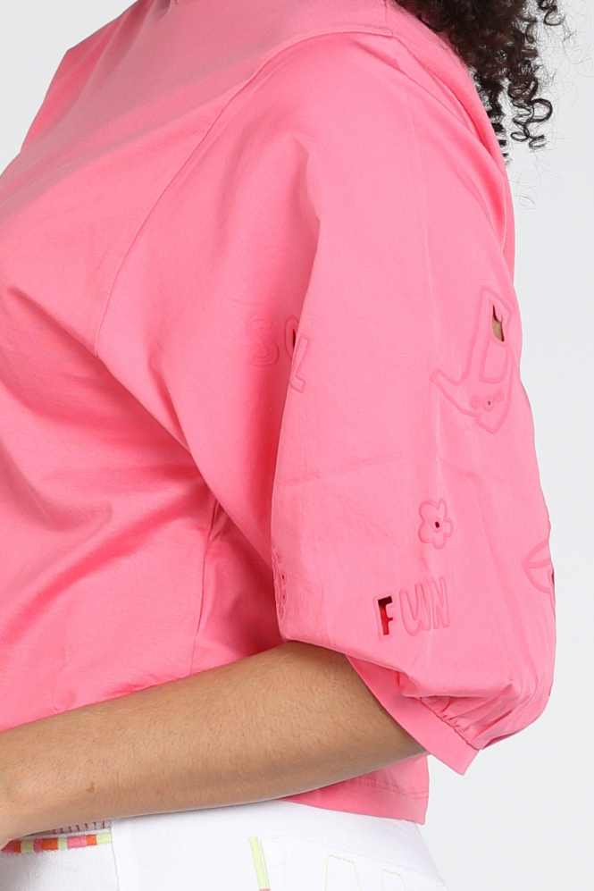 Marc Cain AS 48.63 J84 T-shirt driekwart mouw Roze