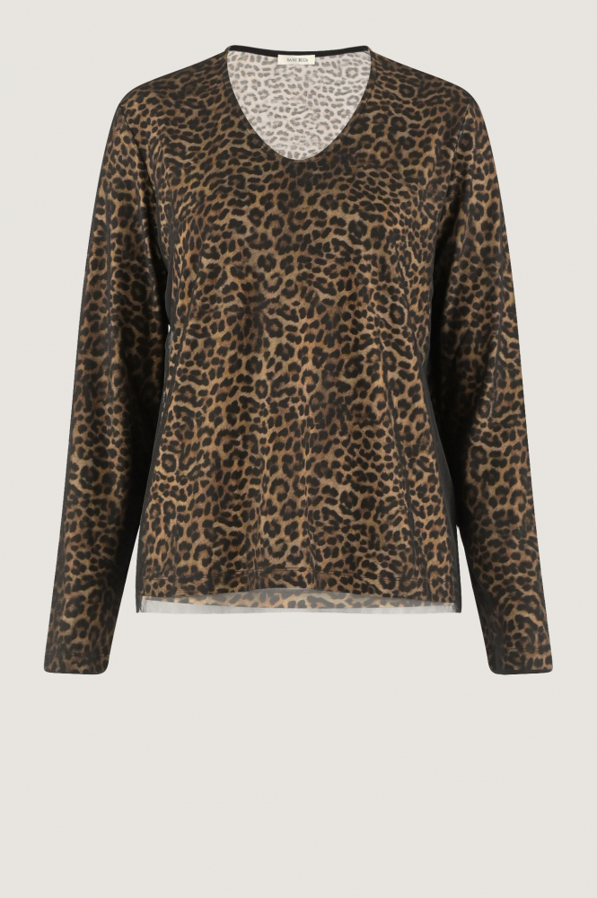 Sani Blu 5827ab T-shirt driekwart mouw Zwart