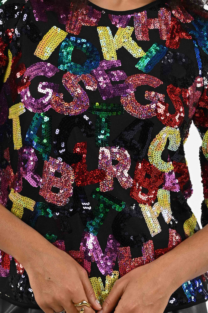 Pom Amsterdam SP9375 T-shirt driekwart mouw Zwart