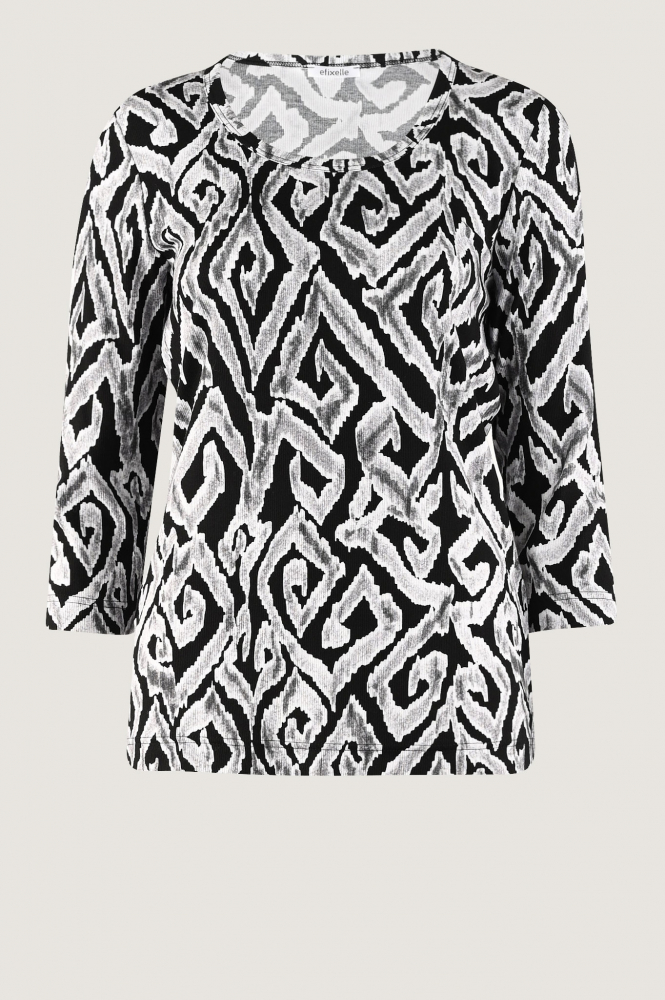 Efixelle 293601 T-shirt driekwart mouw Grijs