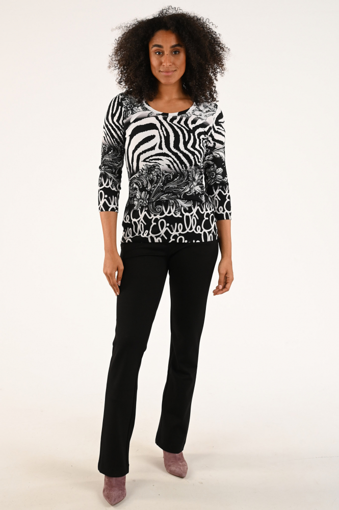 Efixelle 293601 T-shirt driekwart mouw Wit