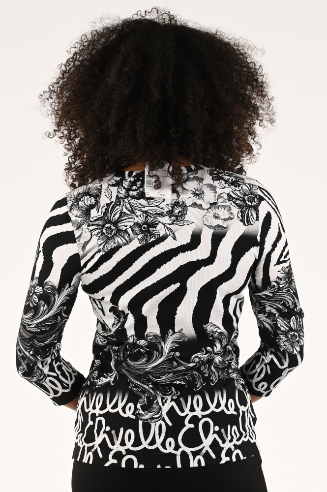 Efixelle 293601 T-shirt driekwart mouw Wit