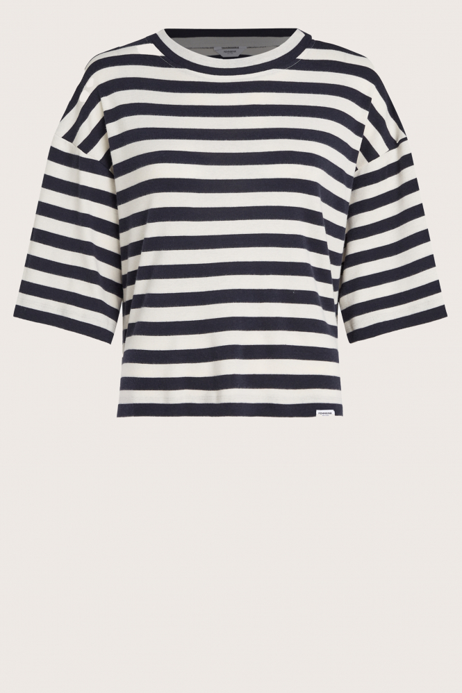 Penn & Ink W24T1096 T-shirt driekwart mouw Beige