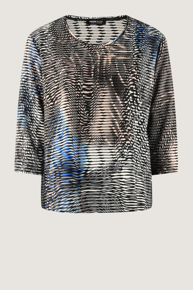 Frank walder 723402 T-shirt driekwart mouw Blauw