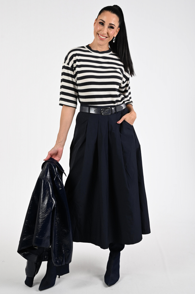 Penn & Ink W25T1188 T-shirt driekwart mouw Blauw