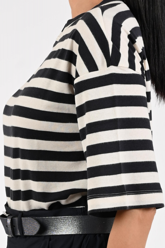 Penn & Ink W25T1188 T-shirt driekwart mouw Blauw