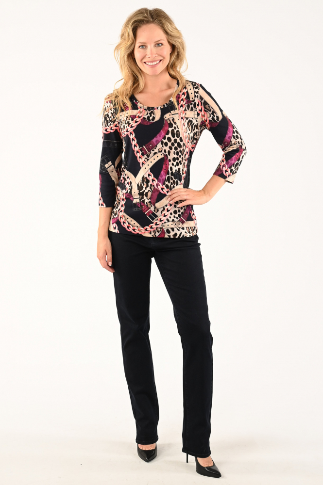Efixelle 293601 T-shirt driekwart mouw Paars