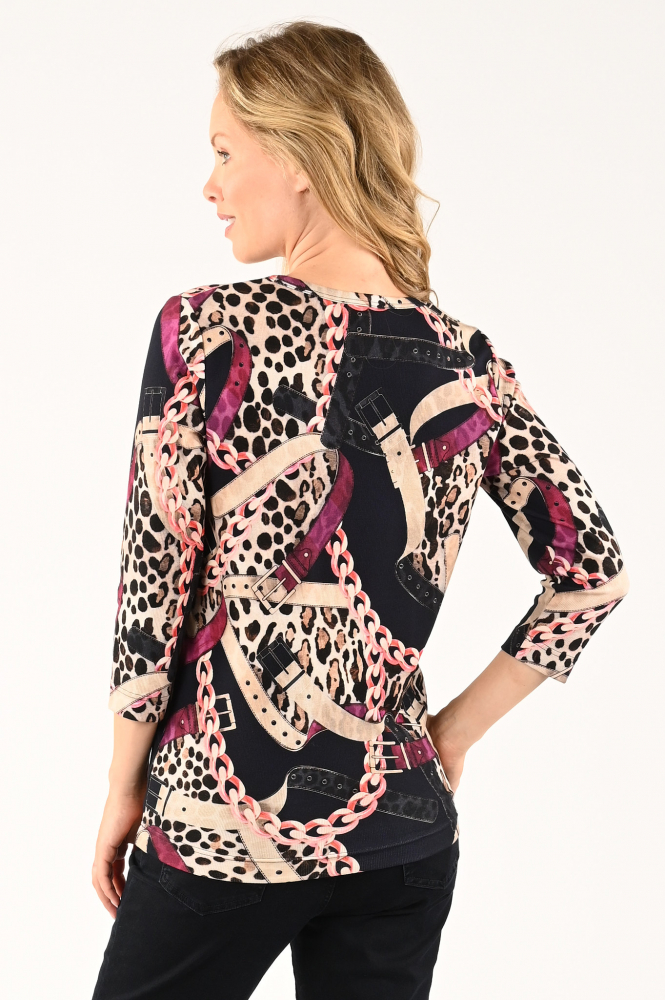 Efixelle 293601 T-shirt driekwart mouw Paars