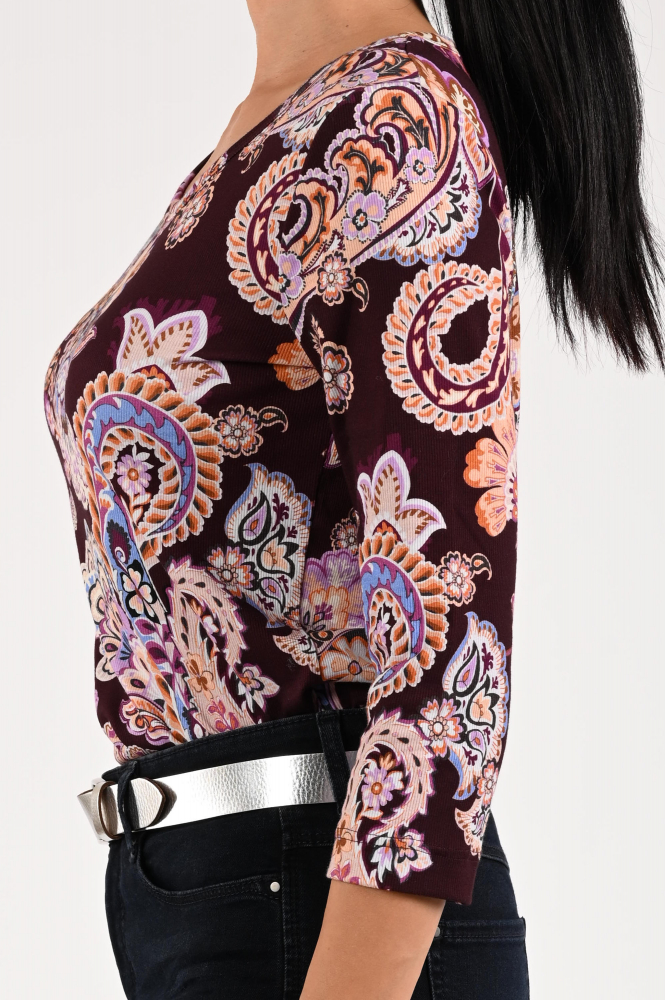 Efixelle 333601 T-shirt driekwart mouw Paars