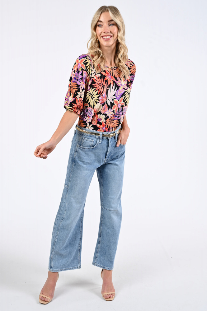 Geisha 52137-60 T-shirt driekwart mouw Rood