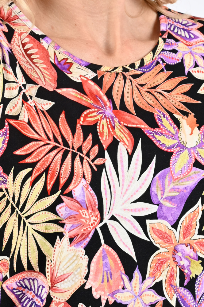 Geisha 52137-60 T-shirt driekwart mouw Rood