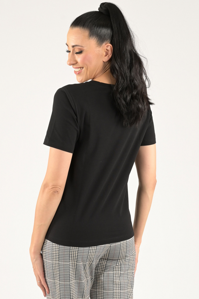 Sani Blu 5819 T-shirt korte mouw Zwart