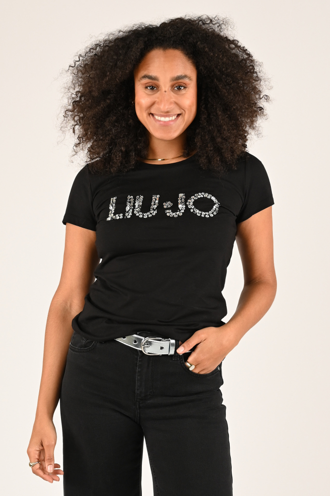 Liu Jo wf4107 T-shirt korte mouw Zwart